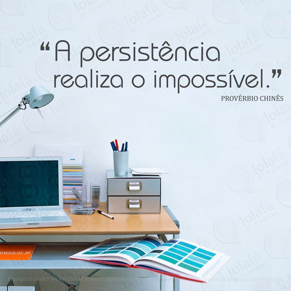 a persistência adesivos de parede frases mod:120