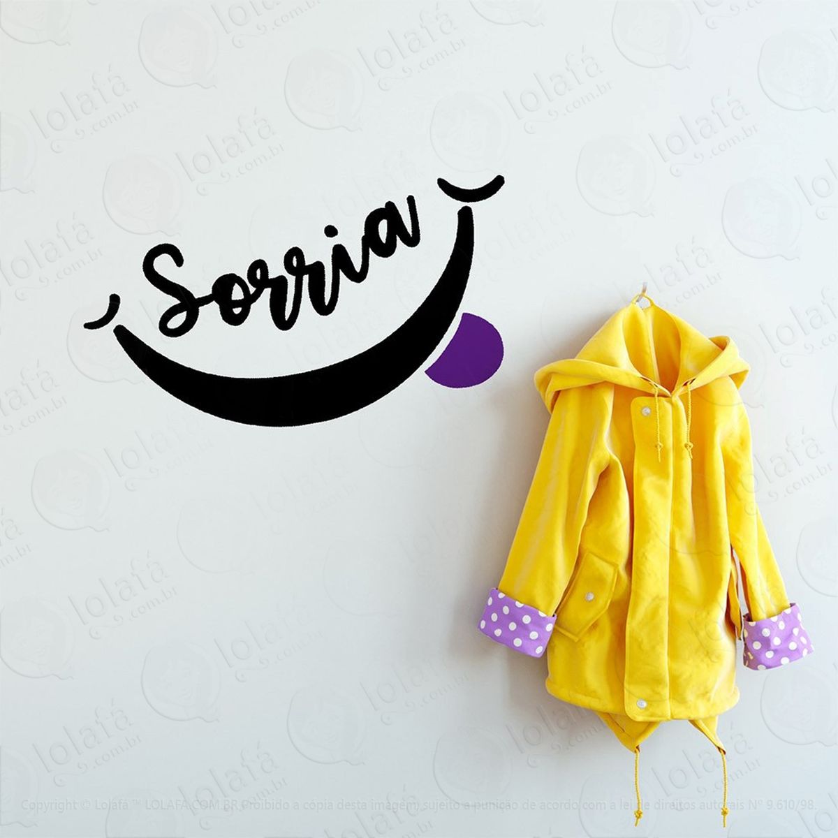 sempre sorria adesivos de parede frases mod:121