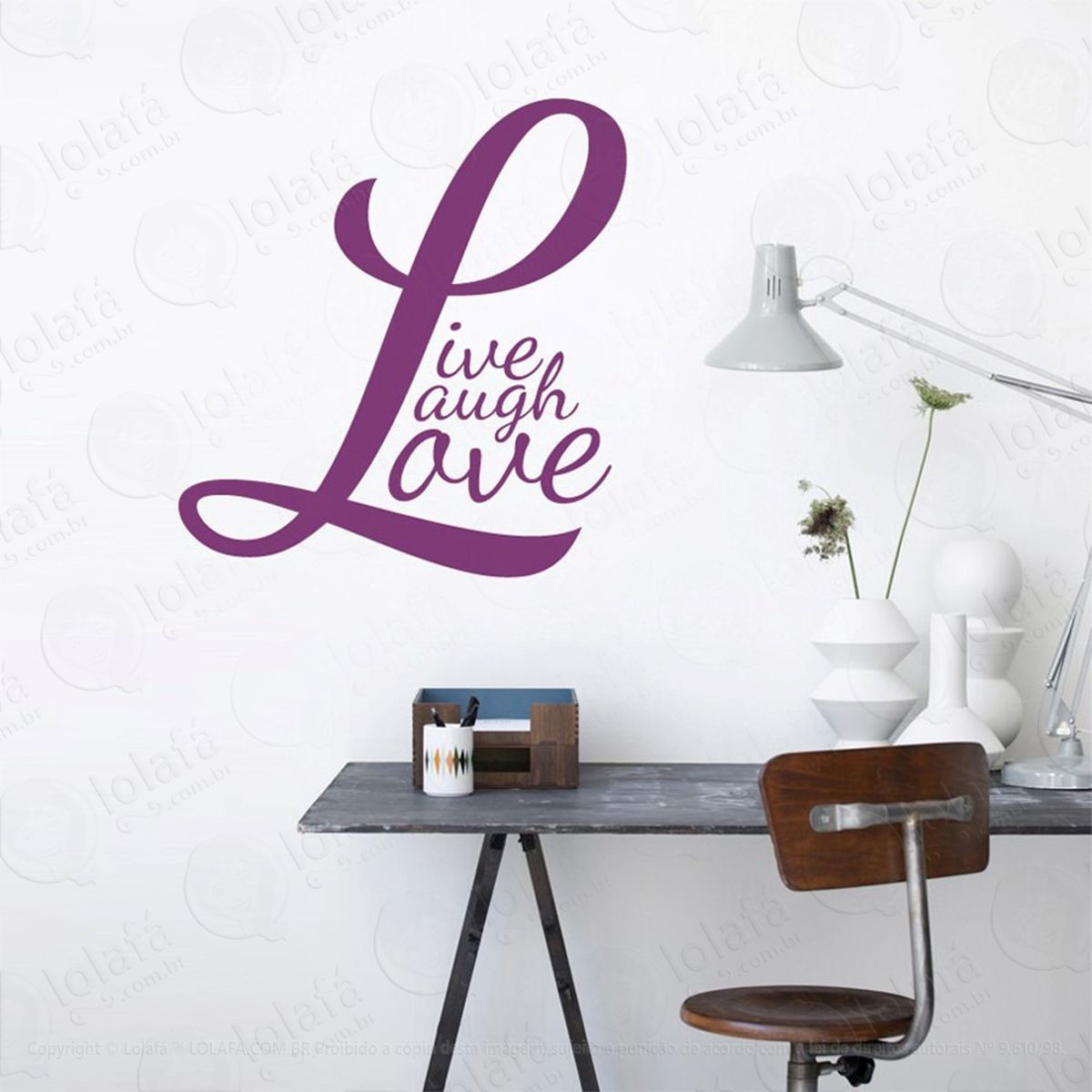 live, laugh, love adesivos de parede frases mod:174