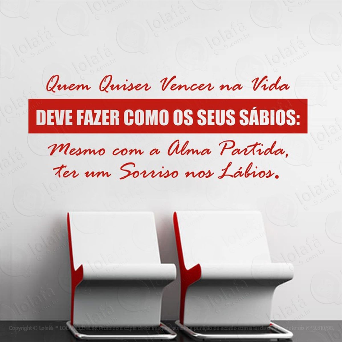 Quem Quiser Vencer Adesivo de Parede Frase Personalizada para Sala, Quarto, Porta e Vidro - Mod:232