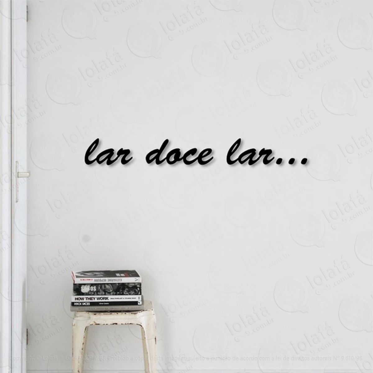 lar doce lar adesivos de parede frases mod:257