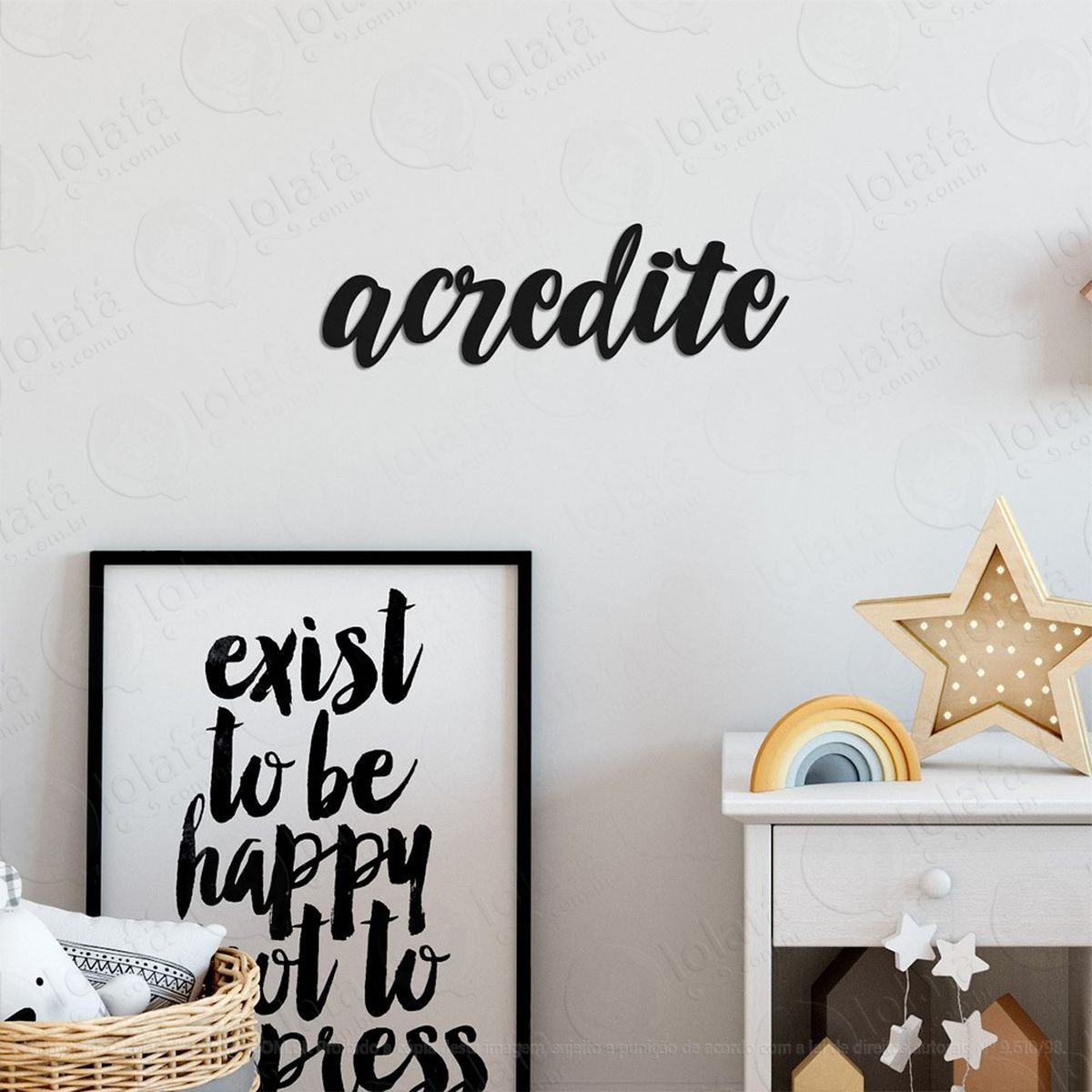acredite adesivos de parede frases mod:261