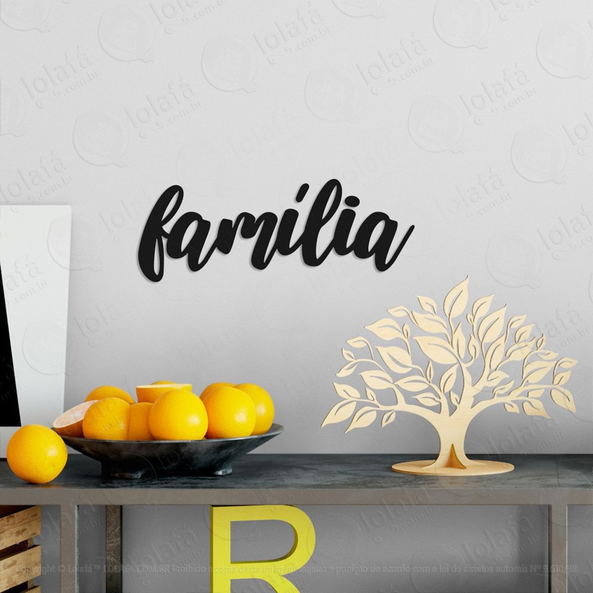 família adesivos de parede frases mod:277