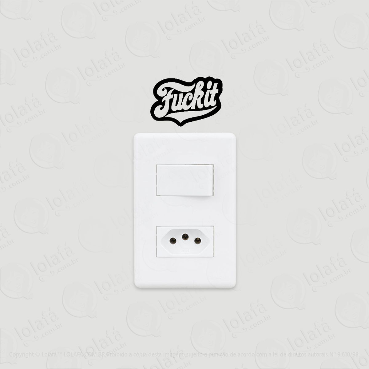 2 Adesivos De Interruptor Luz E Tomada Fuck It Mod:9