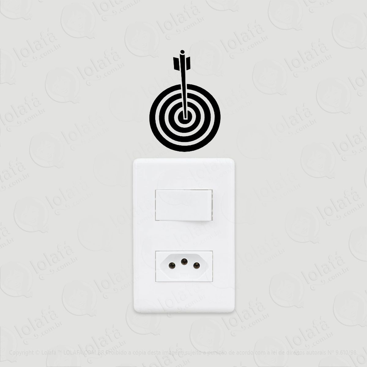 2 Adesivos De Interruptor Luz E Tomada Flechada Na Mosca Mod:47