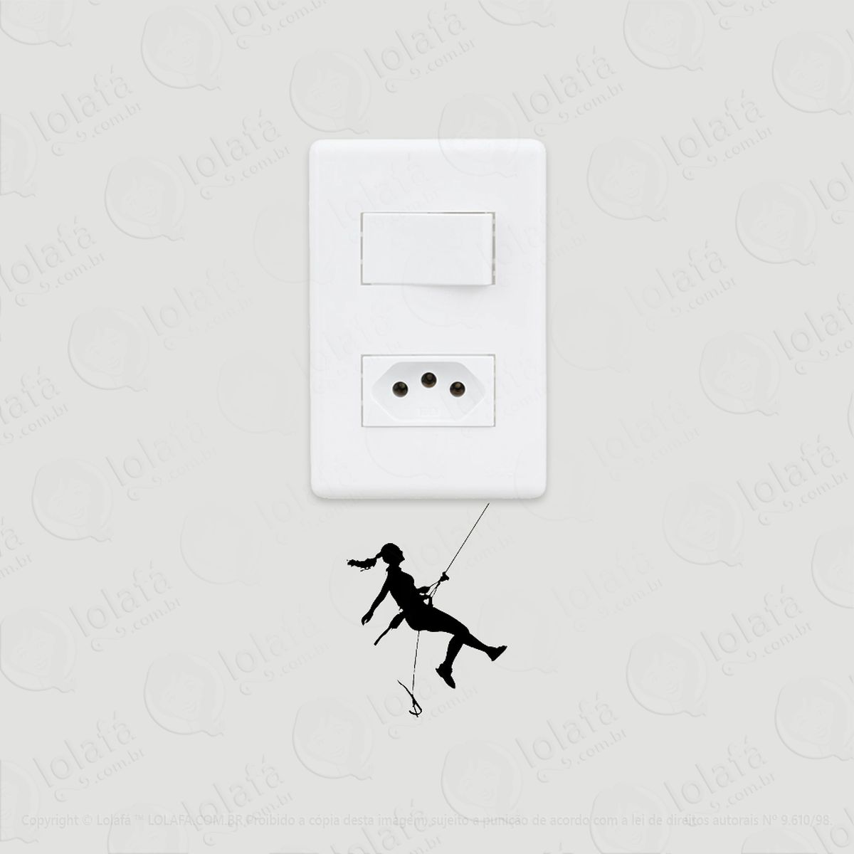 2 Adesivos De Interruptor Luz E Tomada Montanhismo Rapel Mod:67