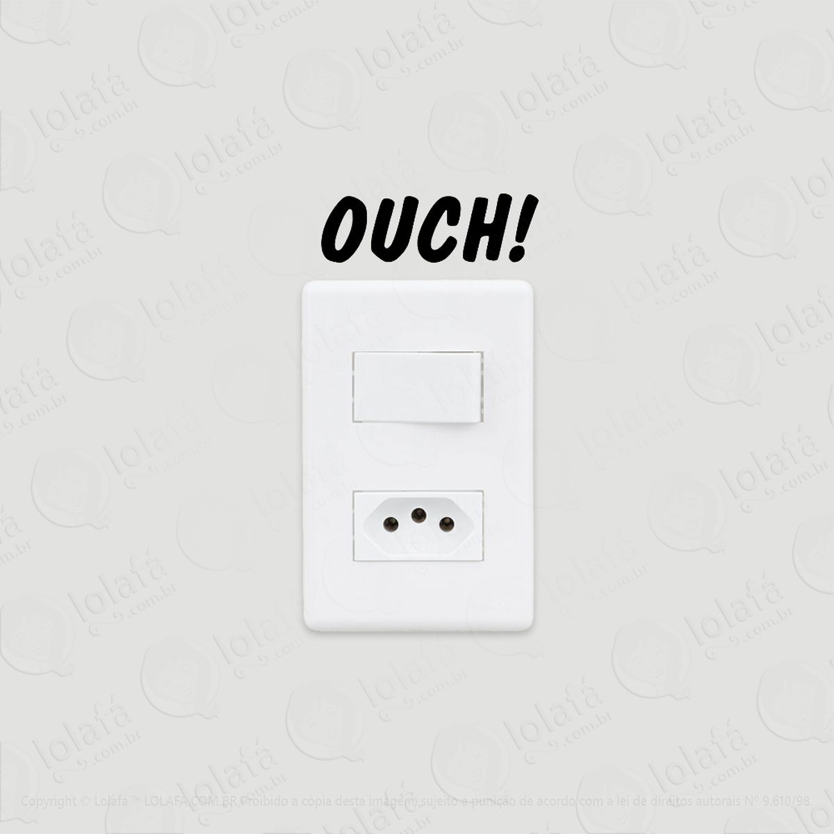 2 Adesivos De Interruptor Luz E Tomada Ouch! Mod:69