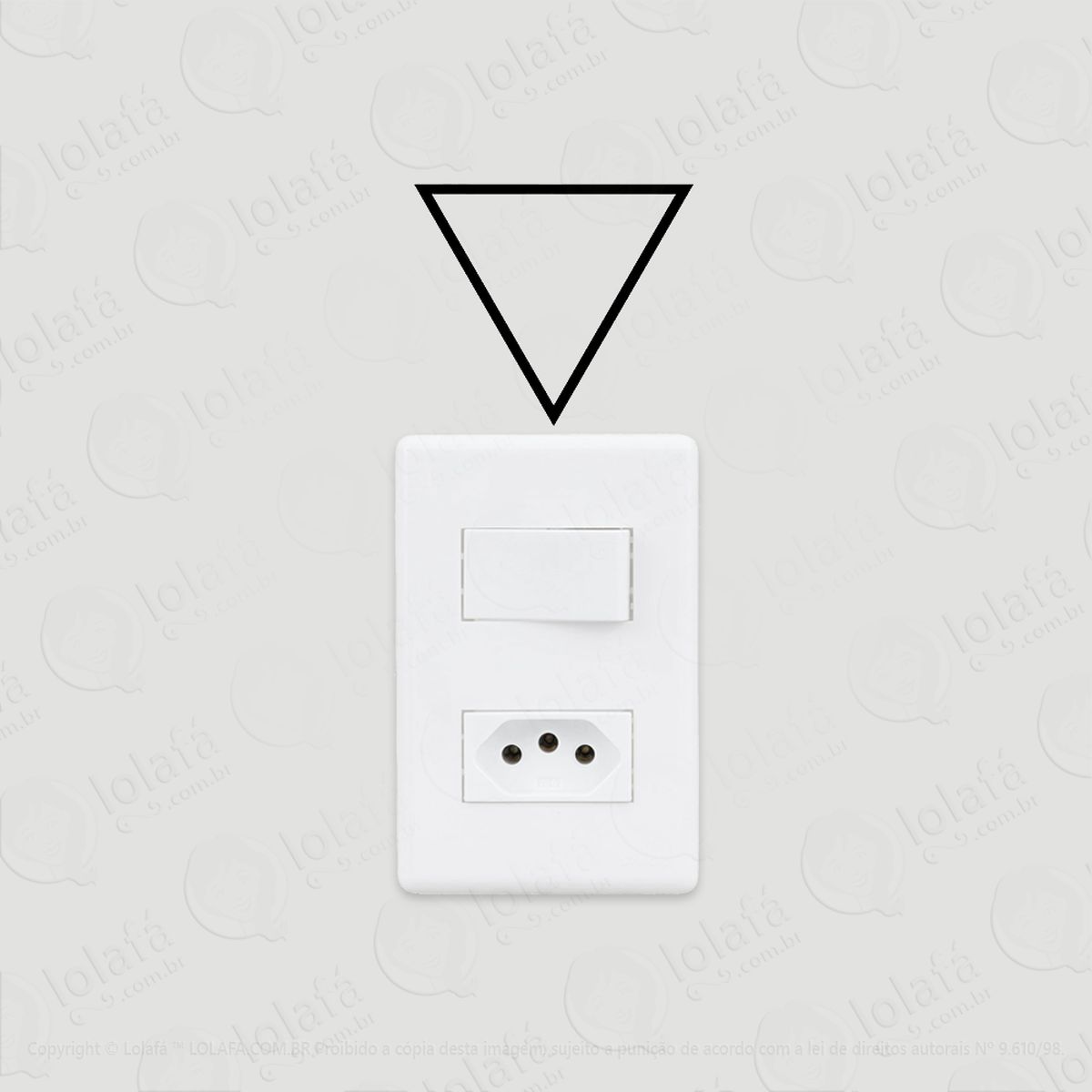 2 Adesivos De Interruptor Luz Selo Água Esotérico Alquimia Mod:112