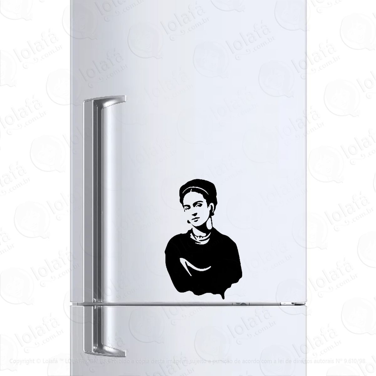 adesivo geladeira frigobar cervejeira frida kahlo mod:185