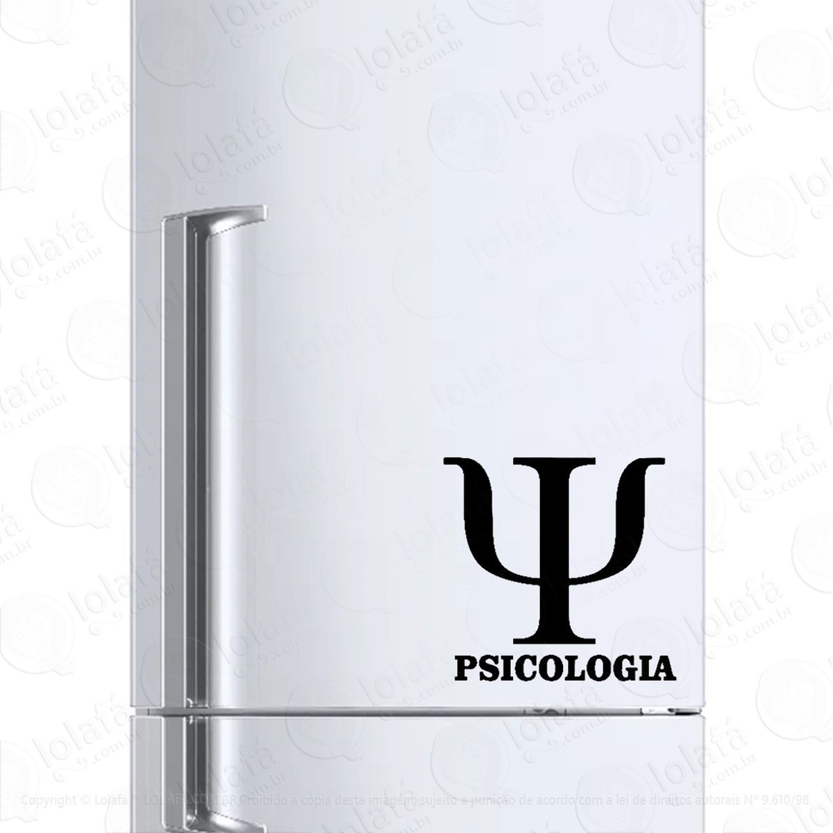 Adesivo Geladeira Frigobar Cervejeira Psicologia Símbolo Mod:197