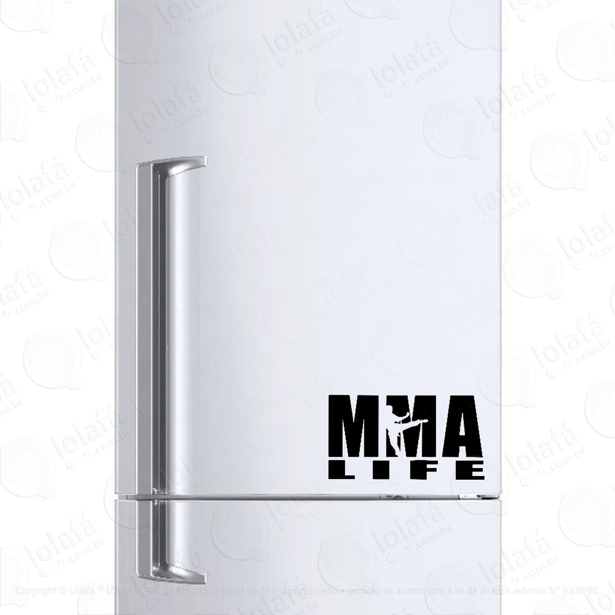 Adesivo Para Geladeira Mma Life Luta Livre Mod:210