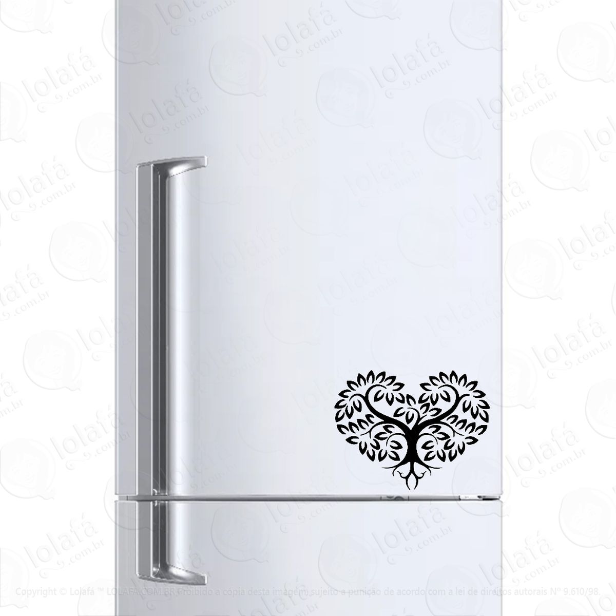 adesivo para geladeira Árvore amor coração mod:225