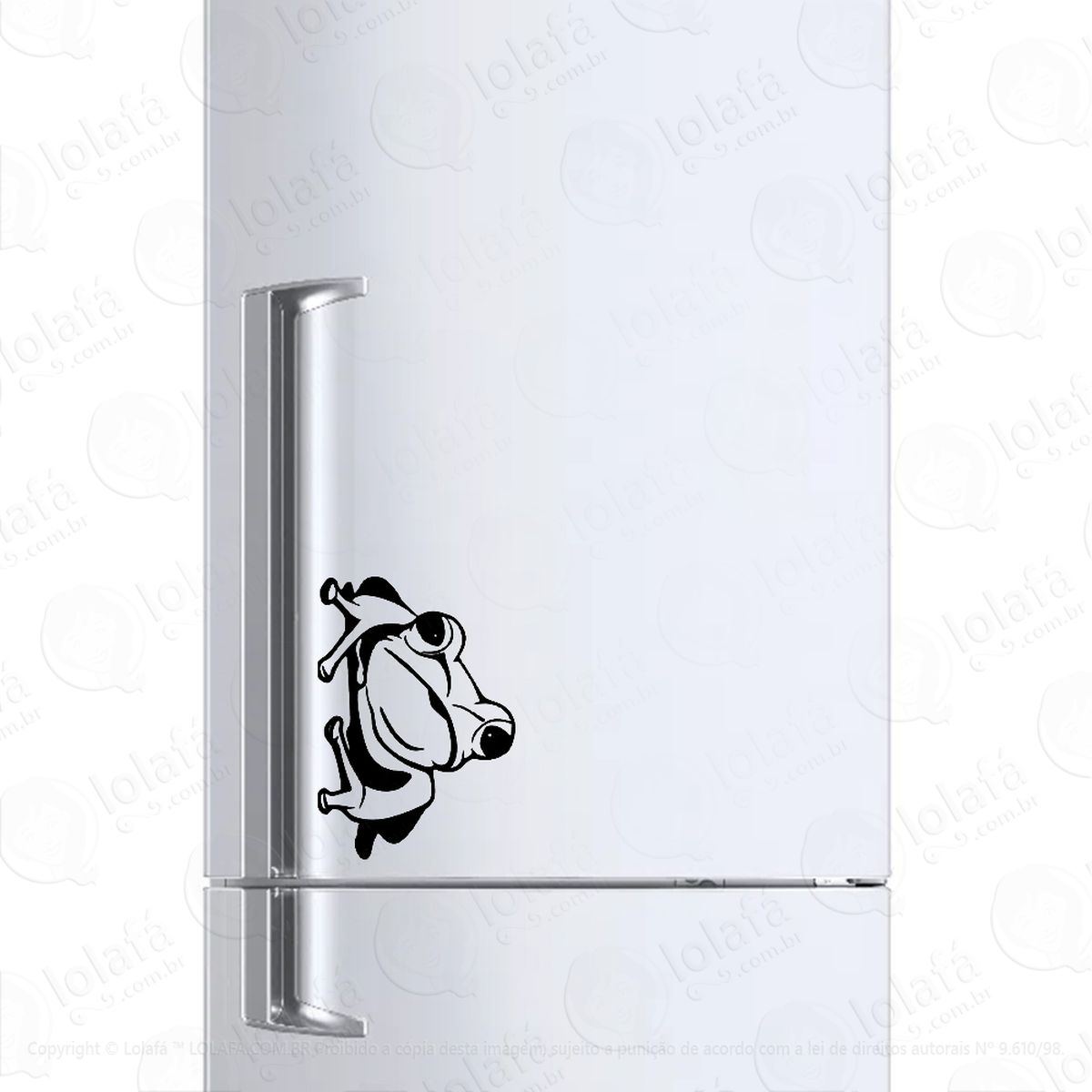 Adesivo Para Geladeira Sapo Lateral Natureza Mod:240