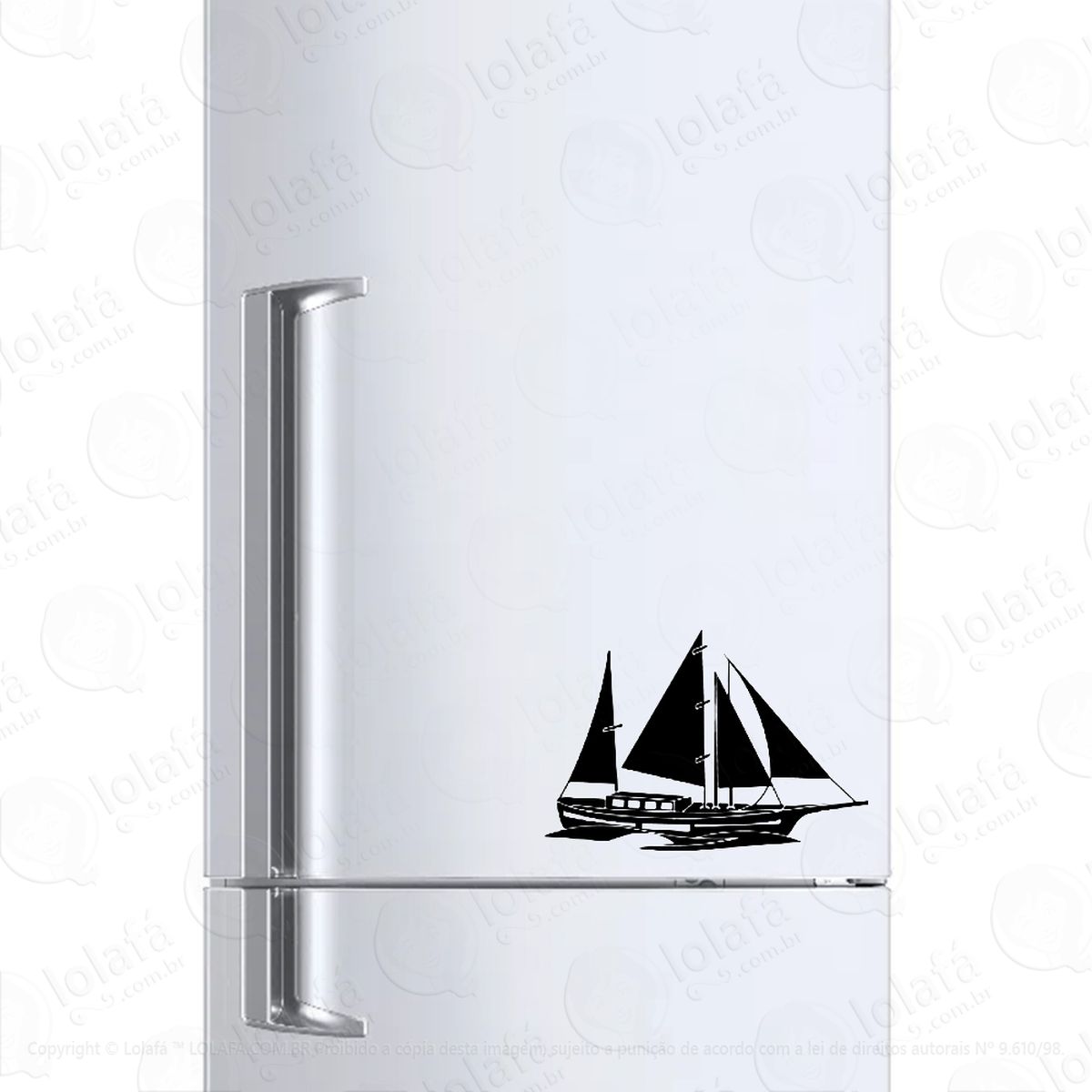 adesivo para geladeira barco a vela iate mod:242