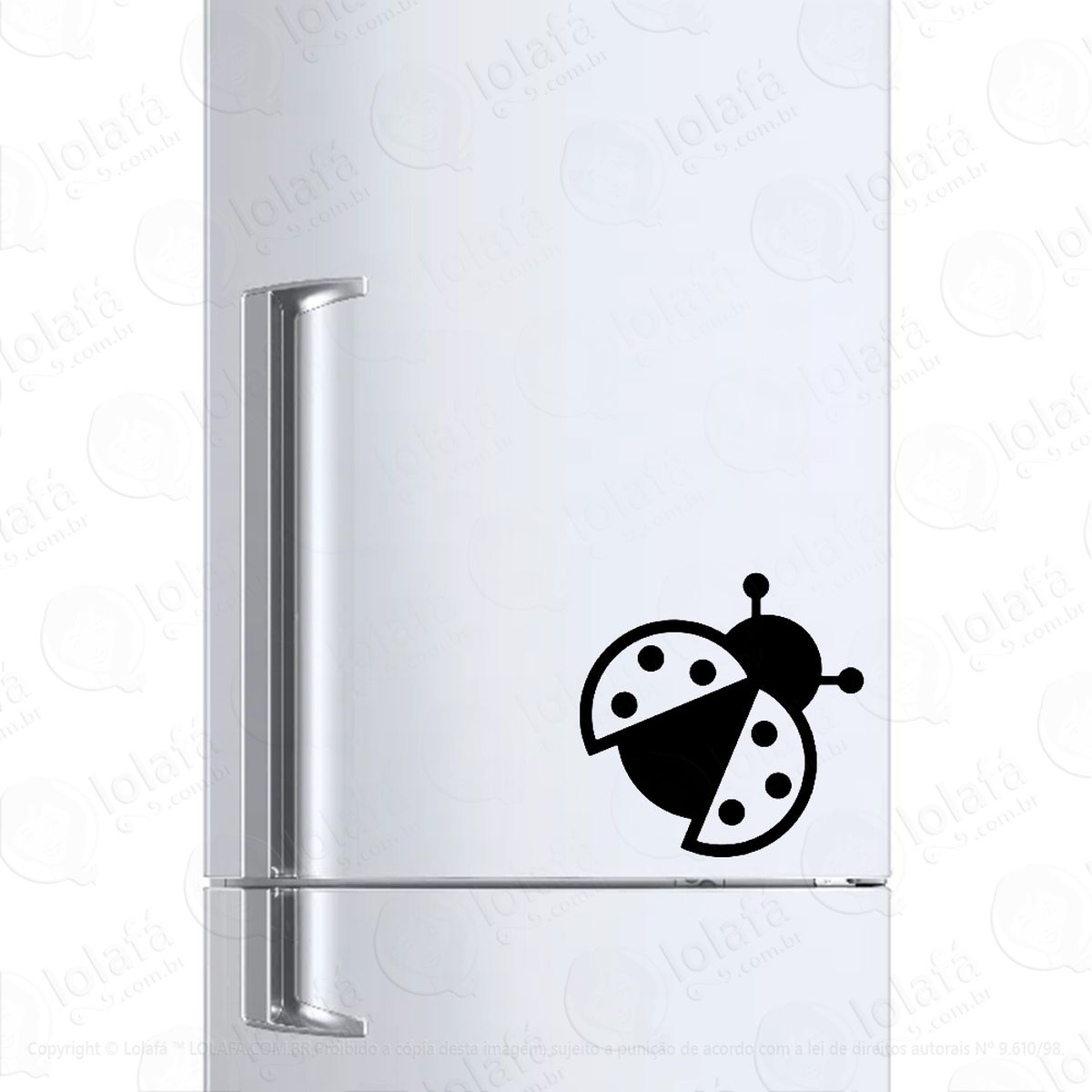 Adesivo Para Geladeira Joaninha Voando Mod:264
