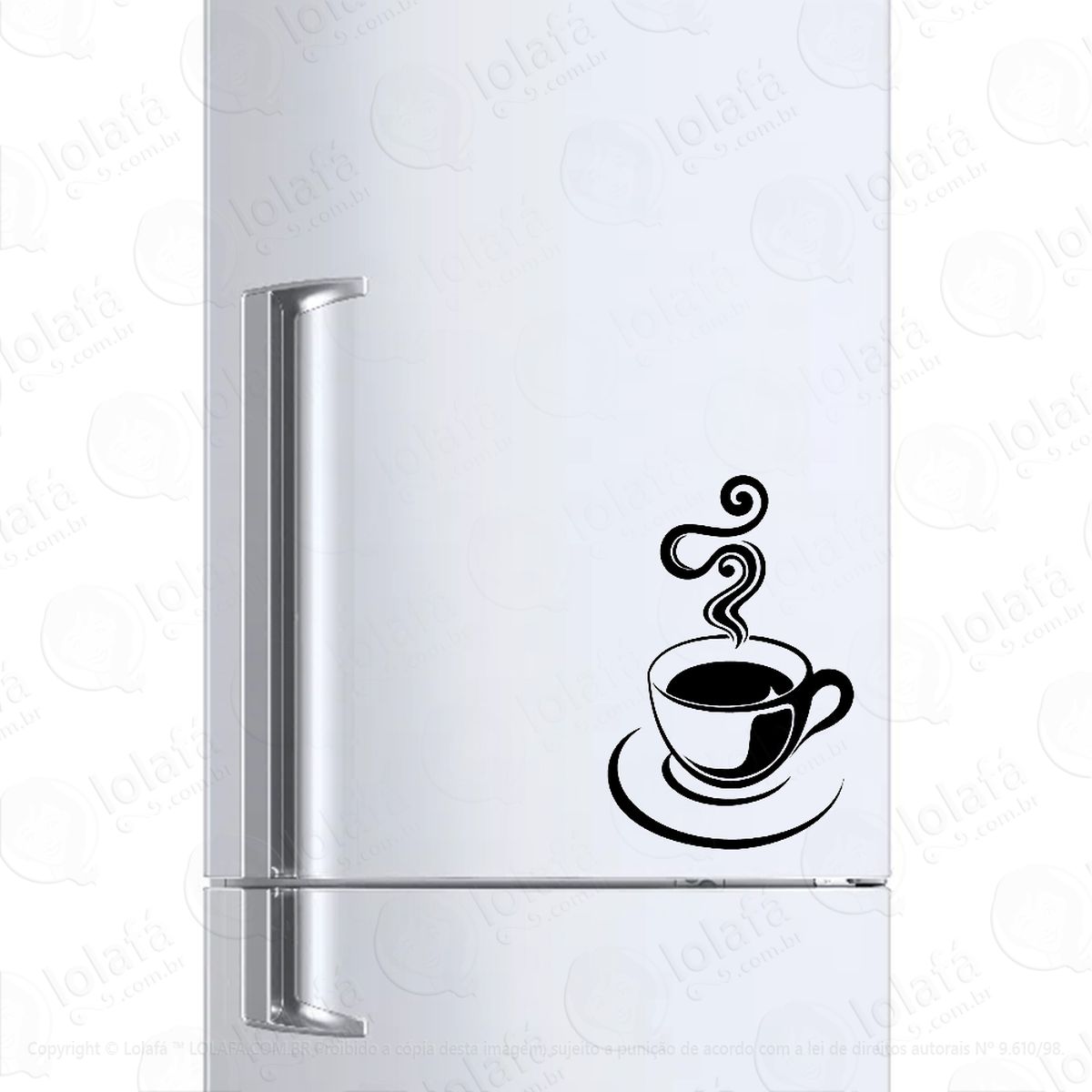 Adesivo Para Geladeira Café Xícara Chá Quente Mod:285