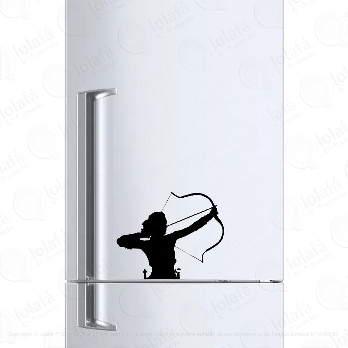 Adesivo Para Geladeira Arqueira Esporte Arqueirismo Mod:336