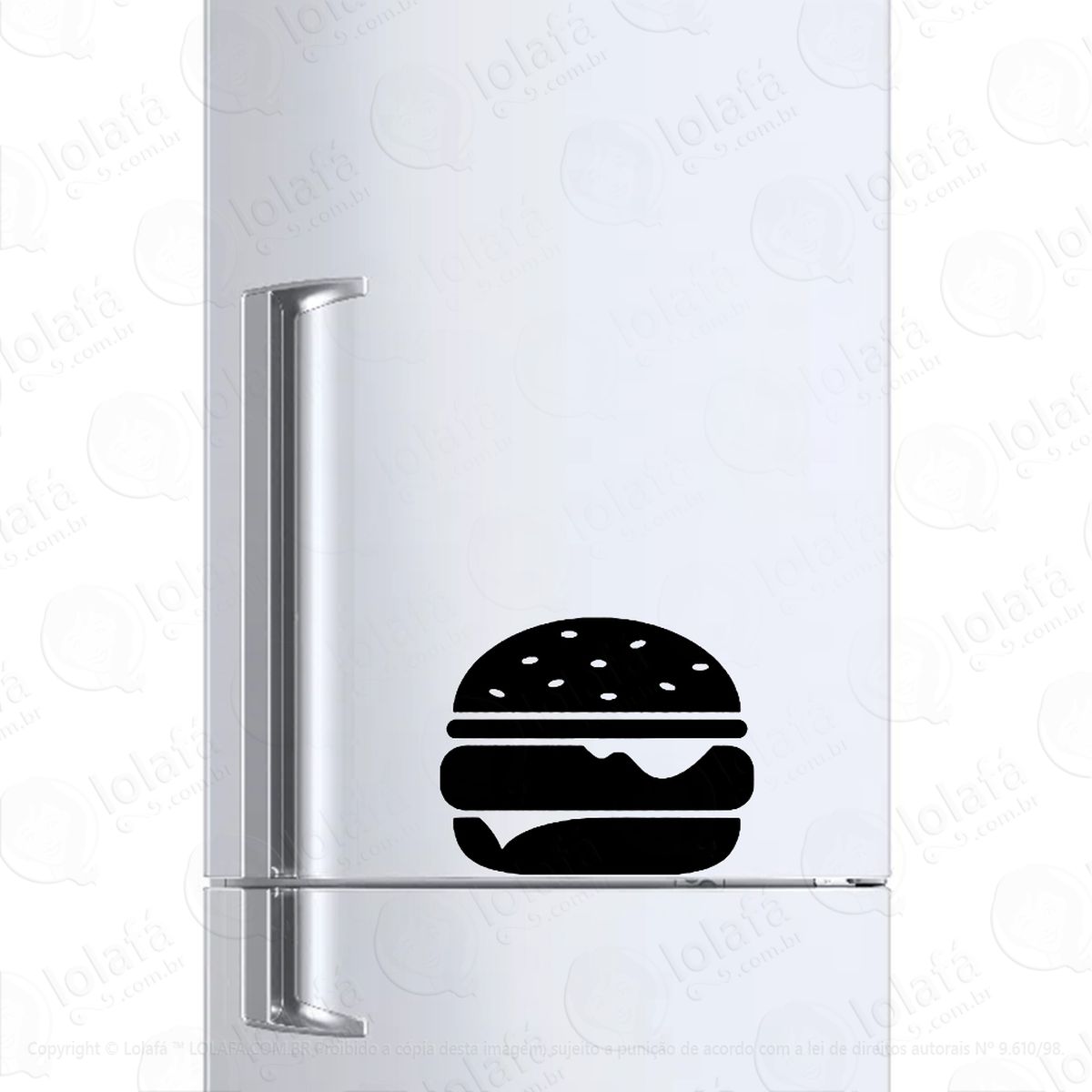 Adesivo Para Geladeira Lanche Hamburguer De Hamburgueria Mod:363