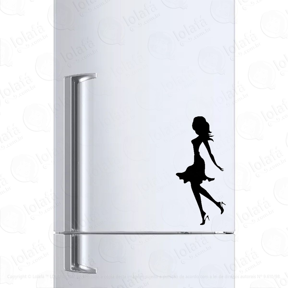 Adesivo Para Geladeira Silhueta Mulher Salto Alto Mod:406