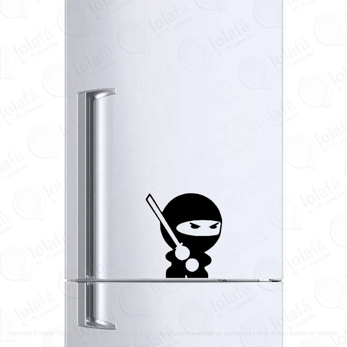 Adesivo Para Geladeira Jdm Ninja Japones Bastão Mod:410