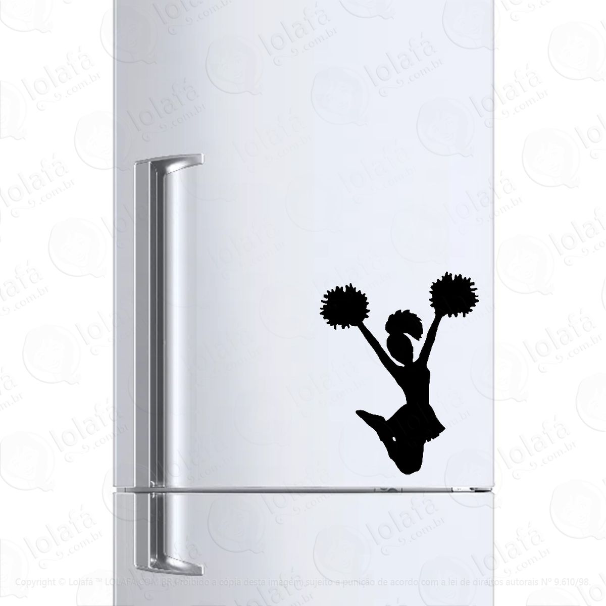 Adesivo Para Geladeira Líder De Torcida Com Pom Pom Mod:448