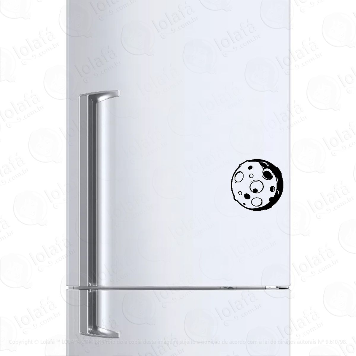 Adesivo Para Geladeira Lua Satélite Da Terra Mod:493