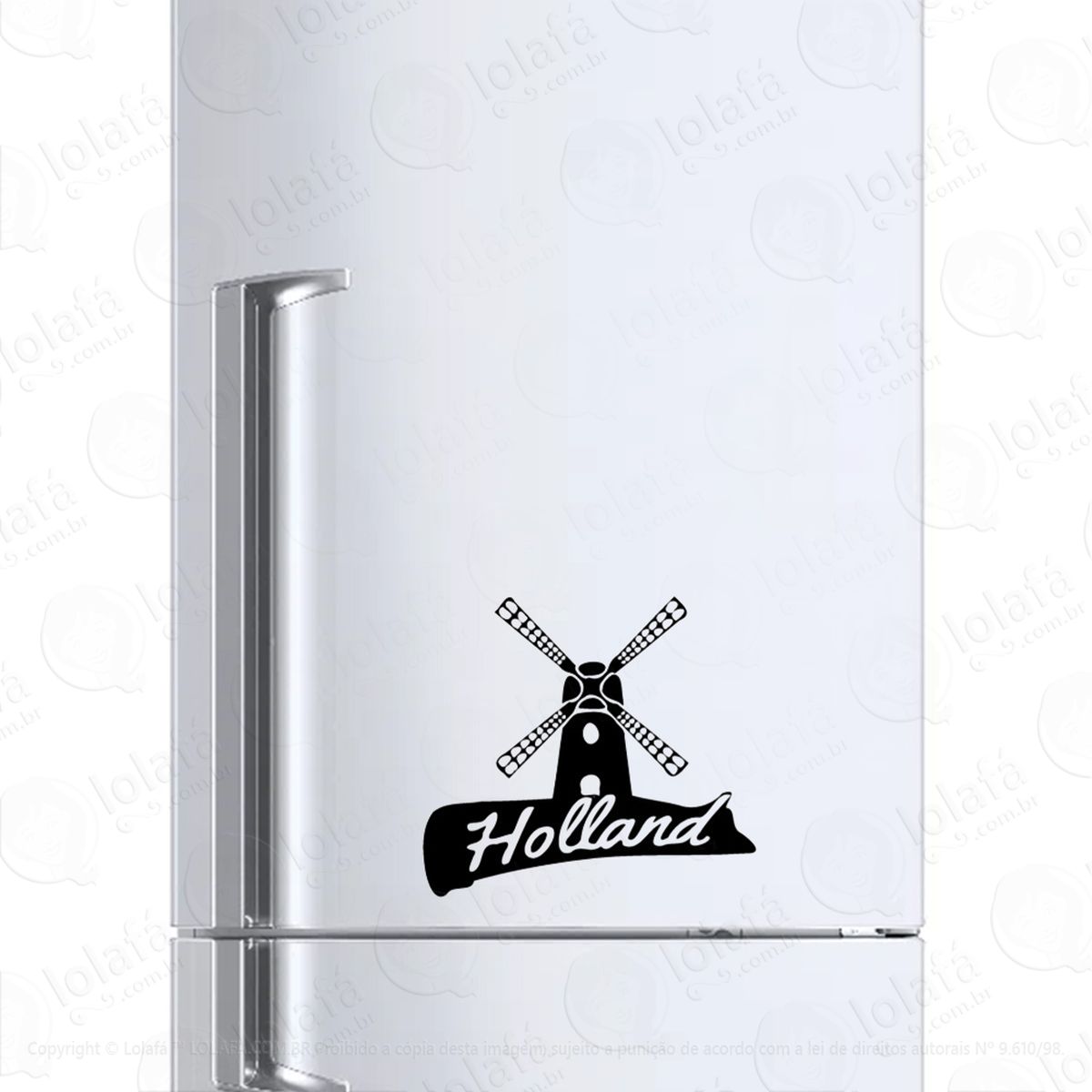 Adesivo Para Geladeira Holanda Moinho Vento Mod:591
