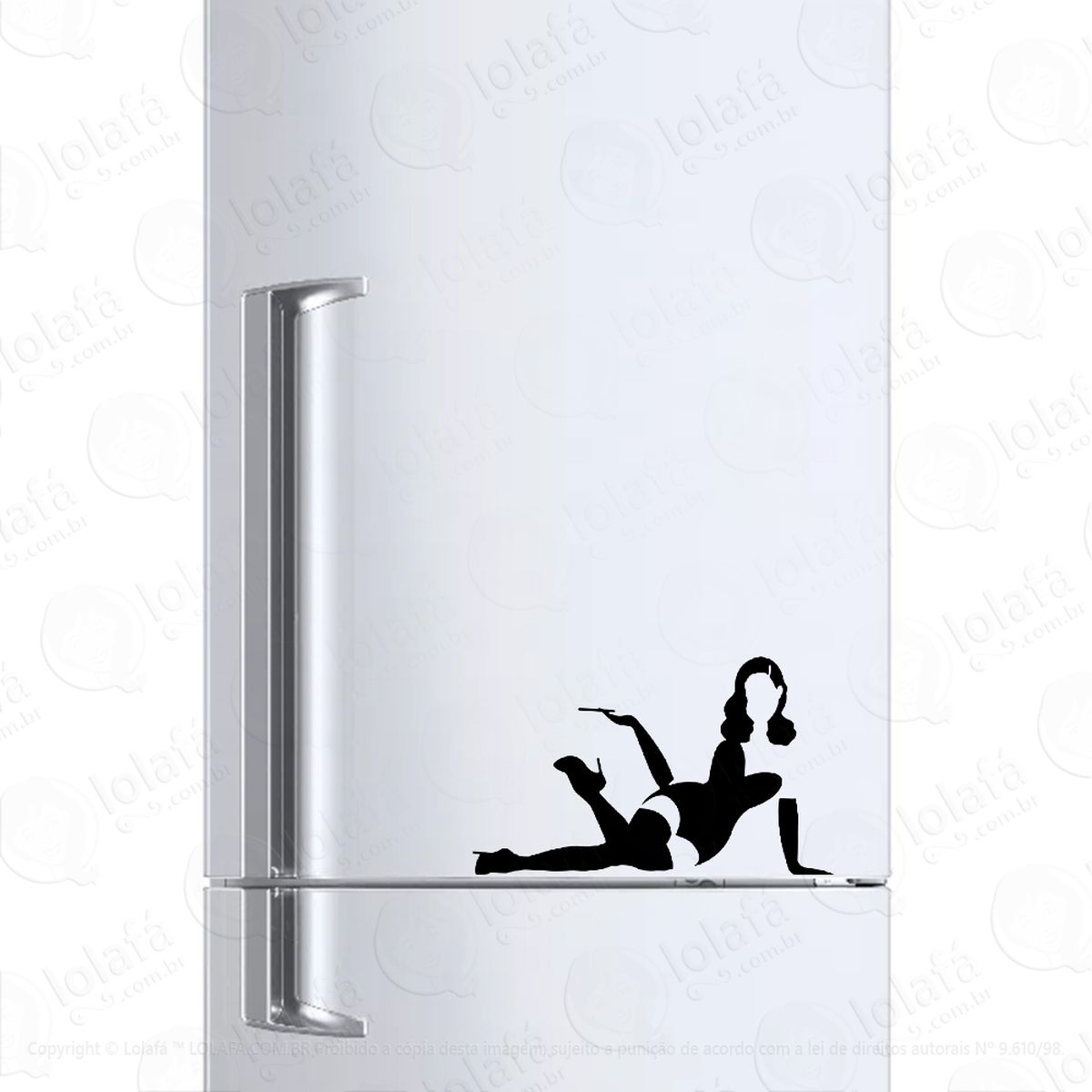 Adesivo Para Geladeira Pin-up Girl Sexy Mulher Mod:679