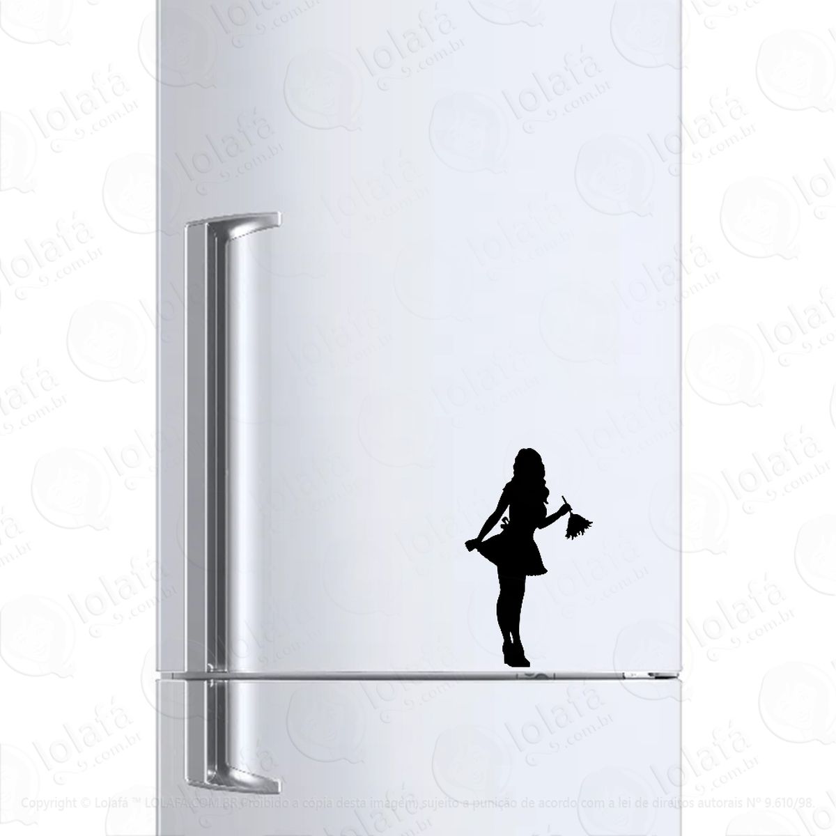 Adesivo Para Geladeira Faxineira Sensual Sexy Maid Mod:694