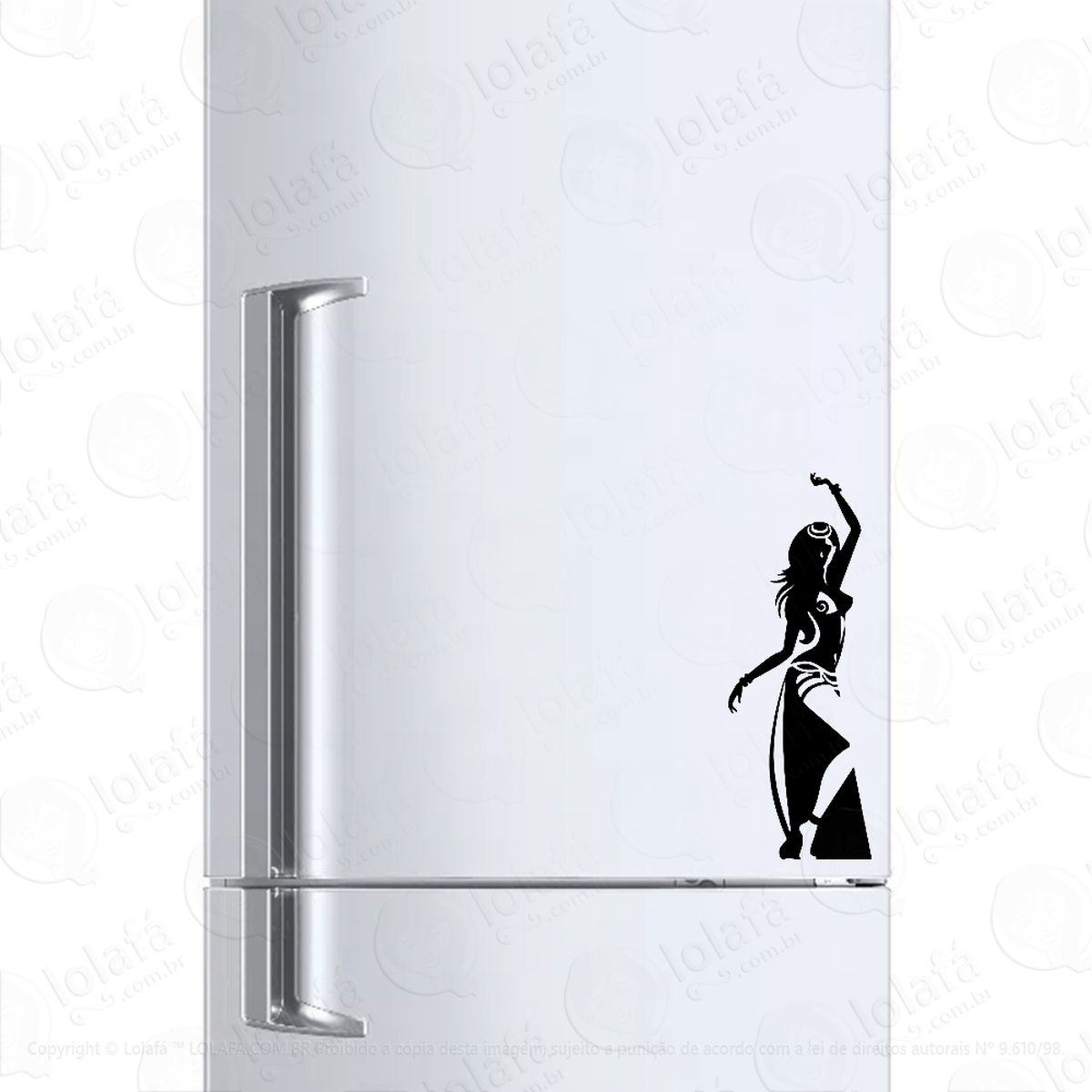 Adesivo Para Geladeira Mulher Em Dança Do Ventre Mod:755