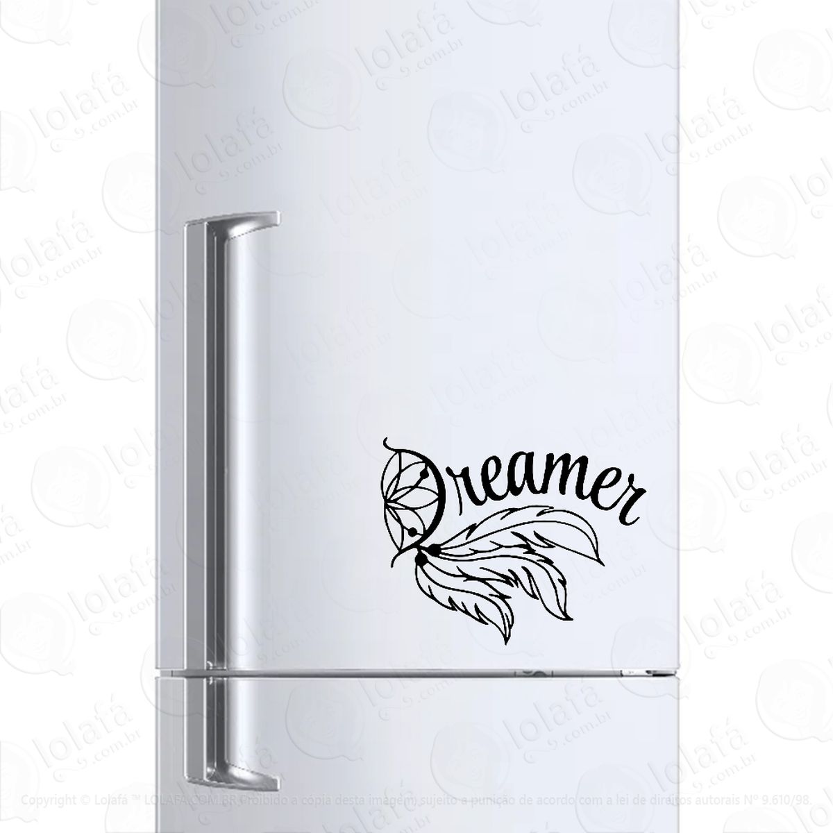 adesivo para geladeira dreamer - sonhador mod:781
