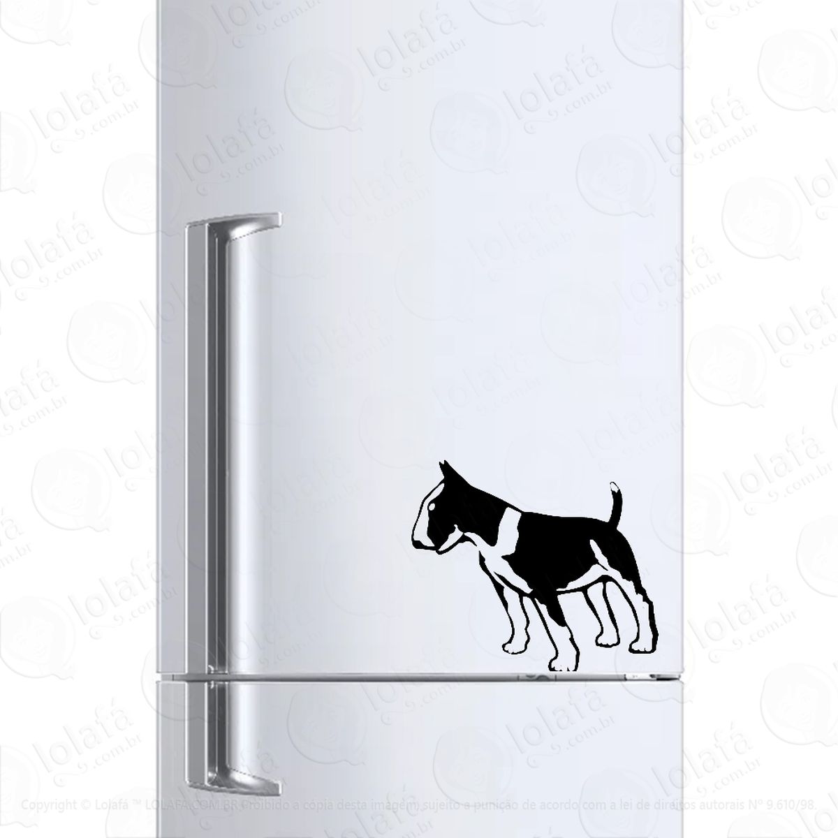 Adesivo Para Geladeira Cachorro Bull Terrier Mod:798