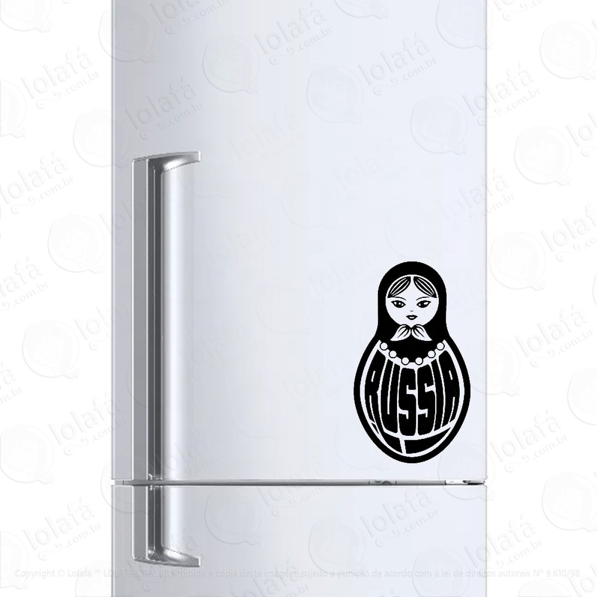 Adesivo Para Geladeira Boneca Matrioska Russa Mod:817