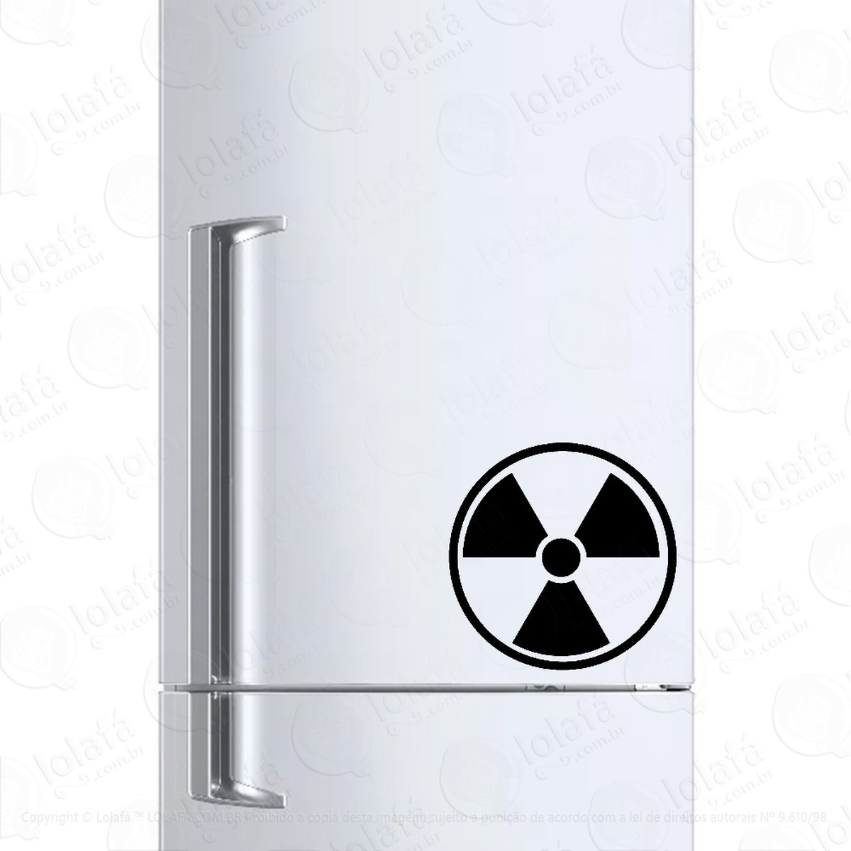 Adesivo Para Geladeira Símbolo Nuclear De Radiação Mod:860