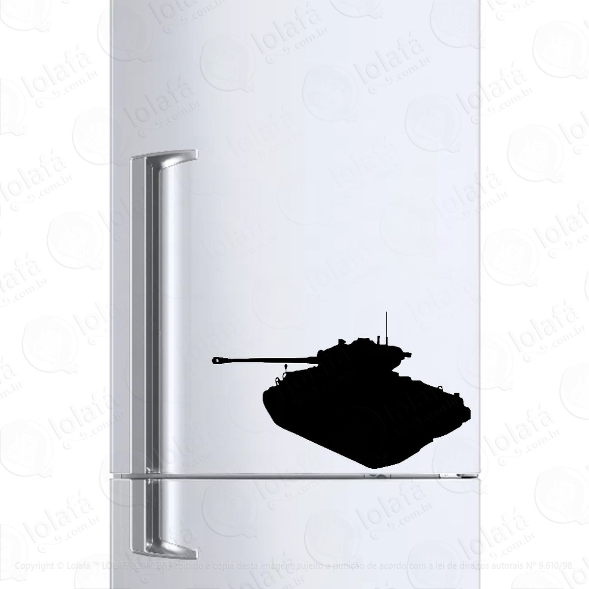 Adesivo Para Geladeira Tanque De Guerra Mod:861