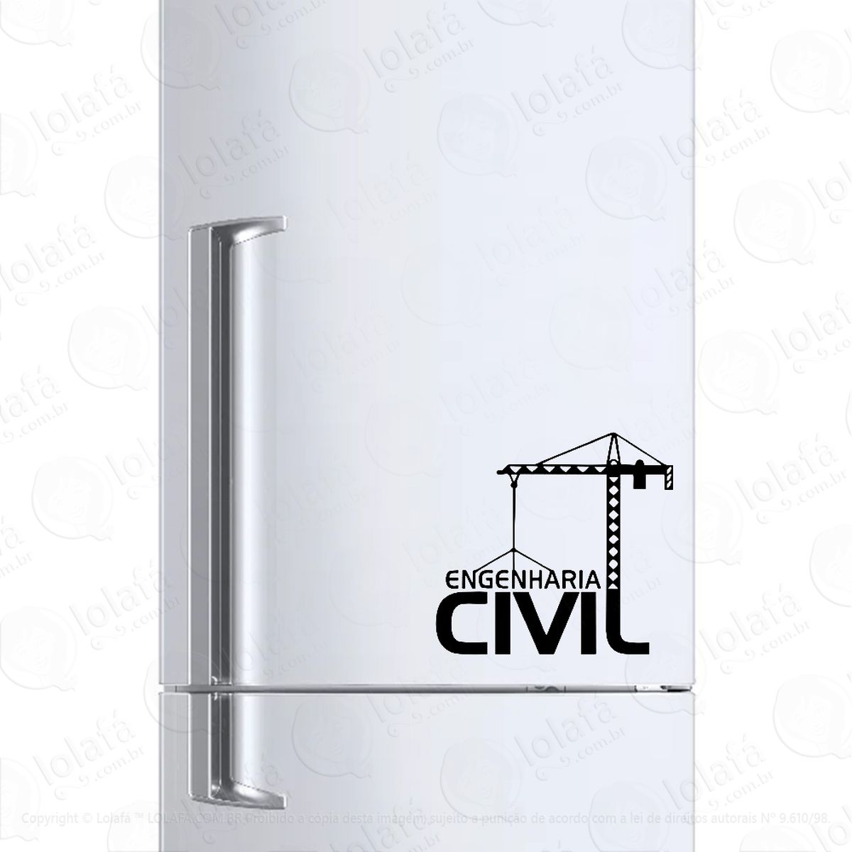 adesivo para geladeira profissão engenharia civil mod:884