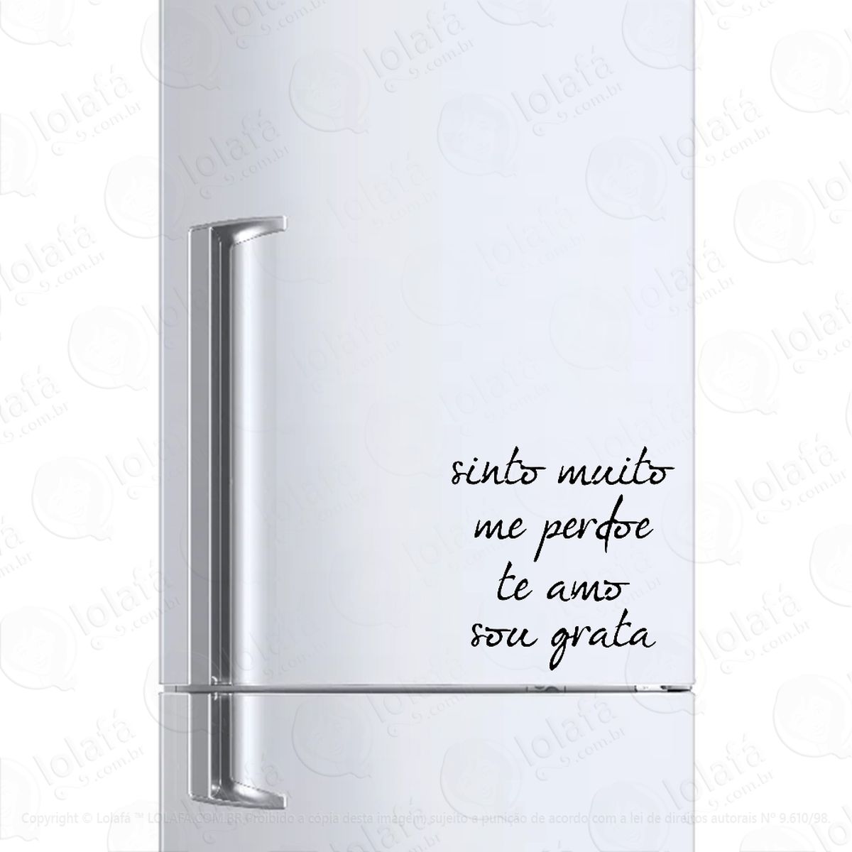 adesivo para geladeira sinto muito me perdoe te amo mod:917