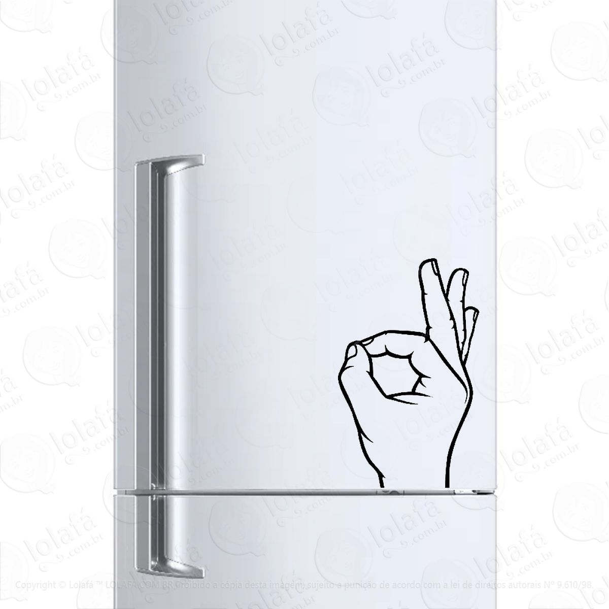 Adesivo Para Geladeira Sinal De Ok Mod:922