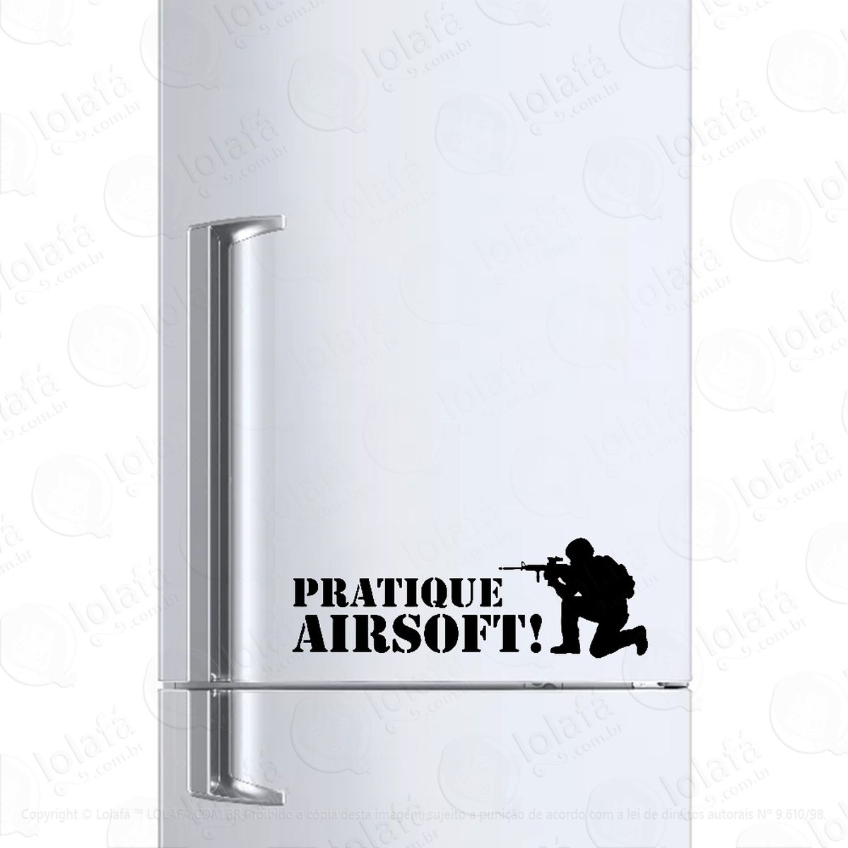 Adesivo Para Geladeira Pratique Airsoft Esporte Mod:944