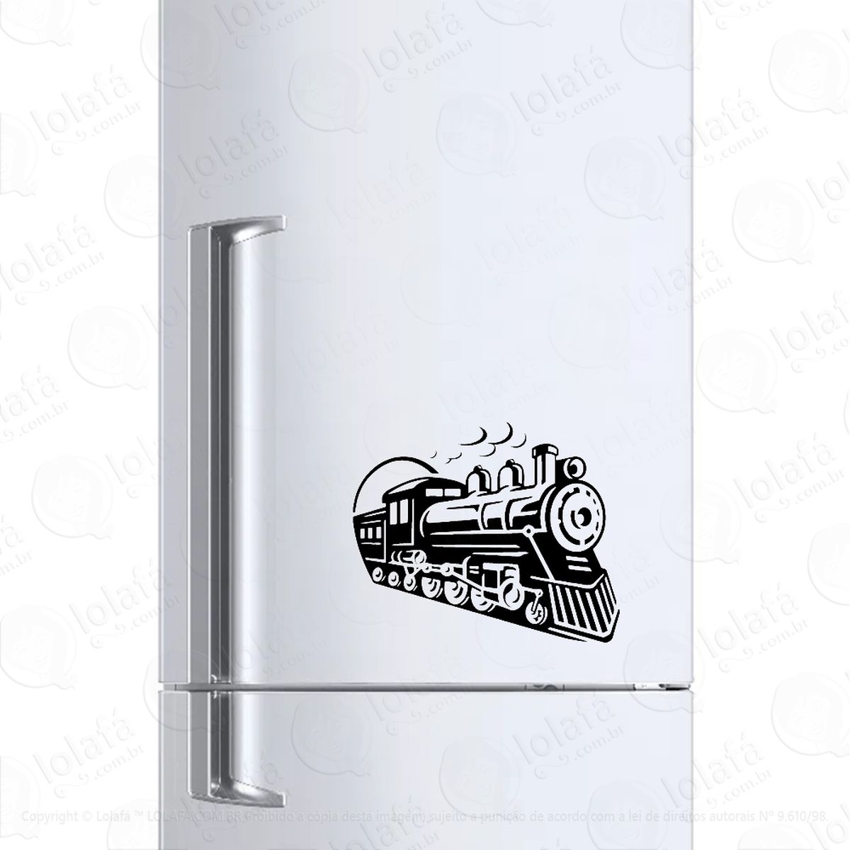 Adesivo Para Geladeira Trem A Vapor Mod:990