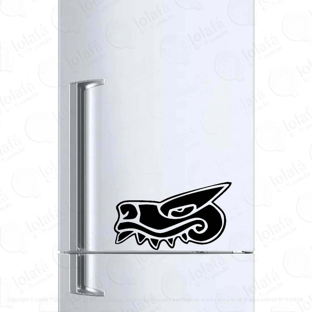 Adesivo Para Geladeira Crocodilo Asteca Maia Mod:1007