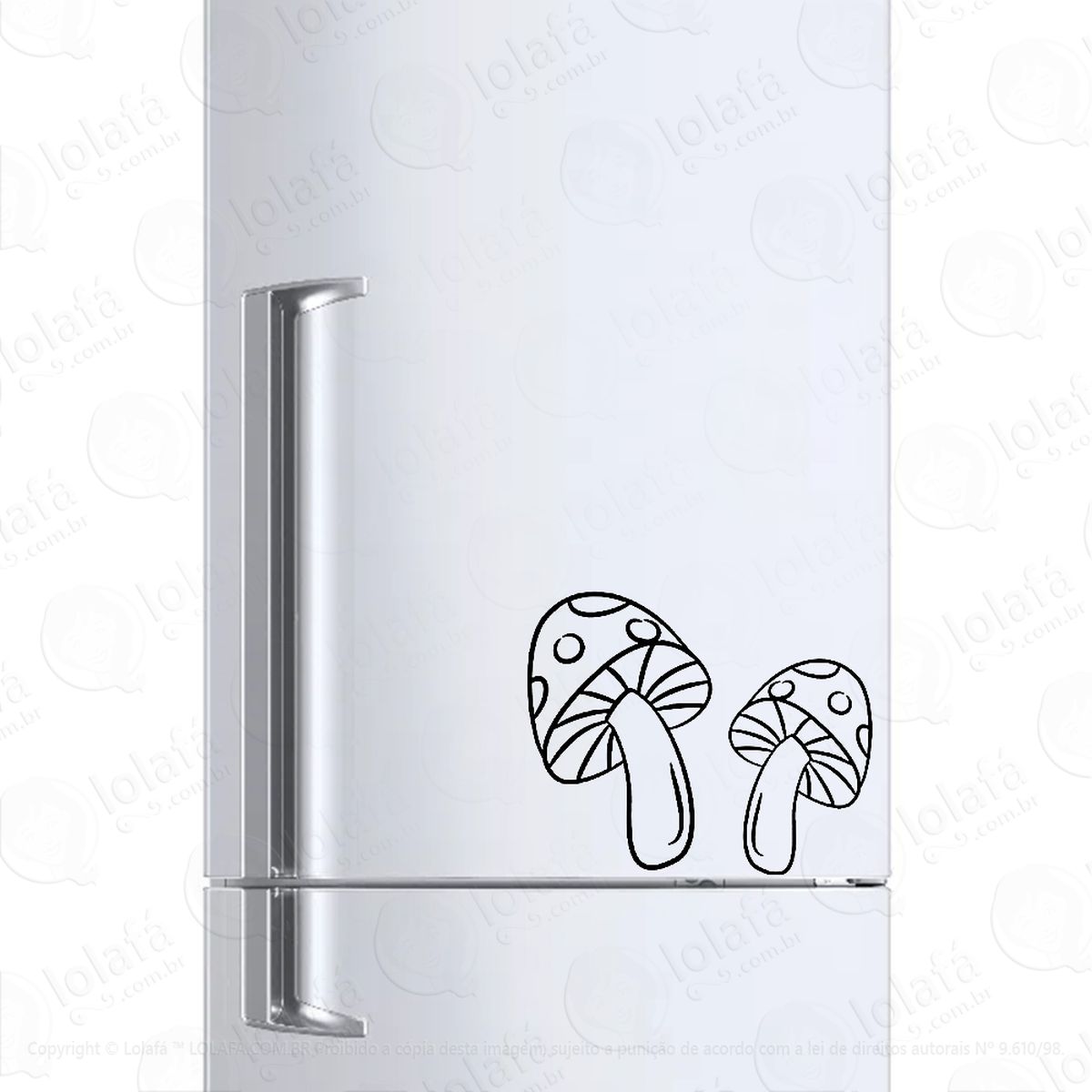 Adesivo Para Geladeira Cogumelos Selvagens Mod:1031