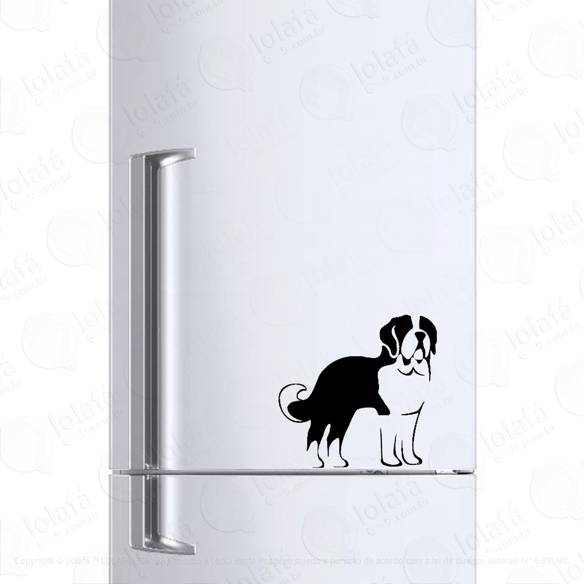 adesivo para geladeira cachorro raça são bernardo mod:1069