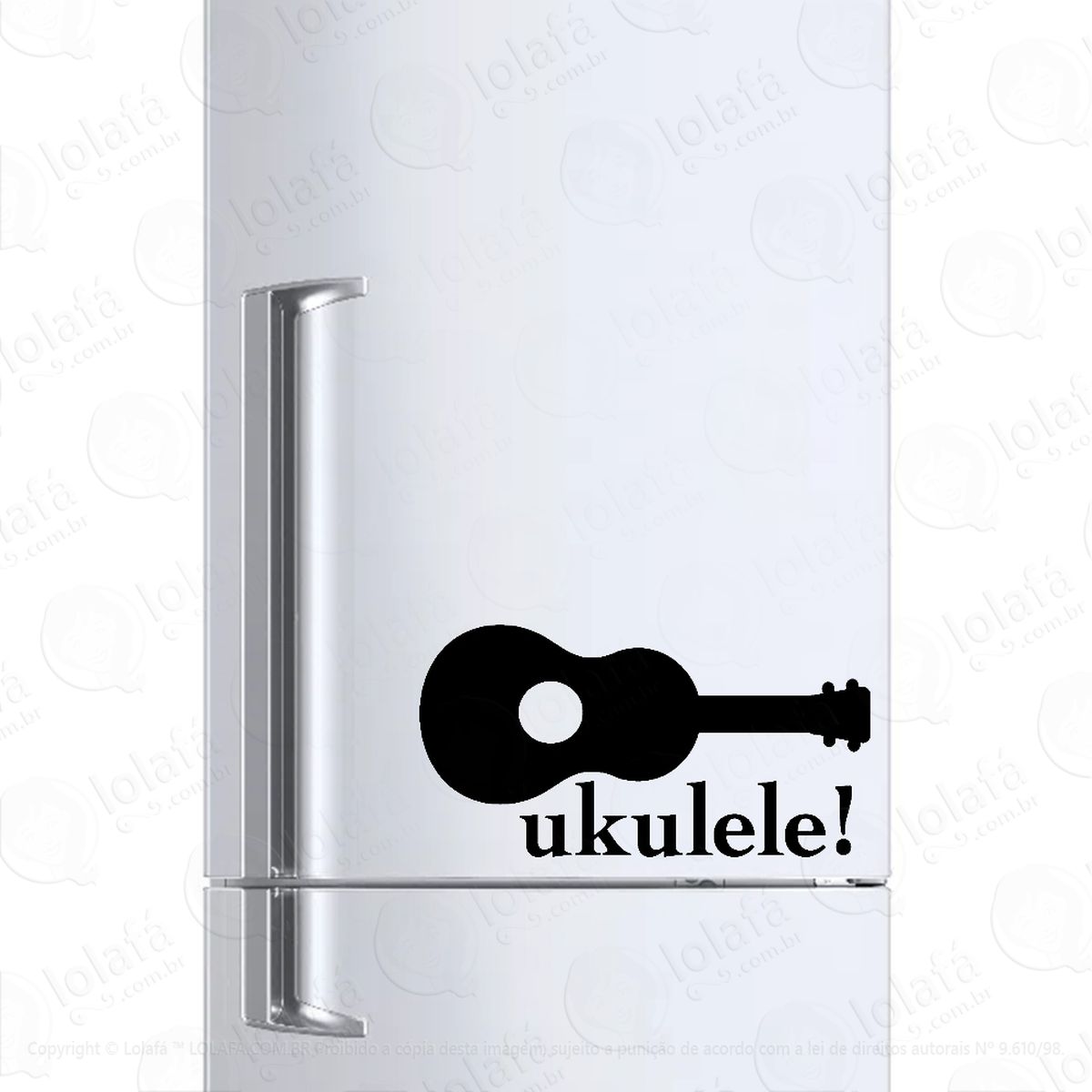 Adesivo Para Geladeira Instrumento Cavaquinho Ukulele Mod:1080