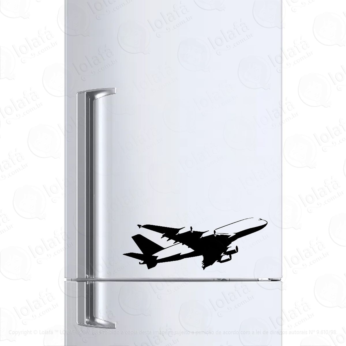 Adesivo Para Geladeira Avião Airbus Mod:1089