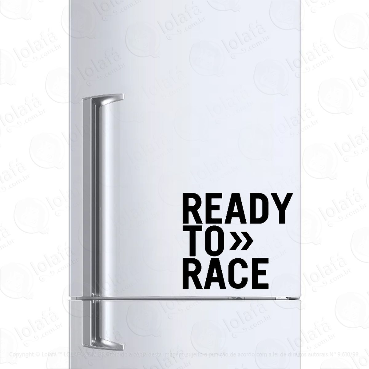 Adesivo Para Geladeira Pronto Para A Corrida Mod:1090