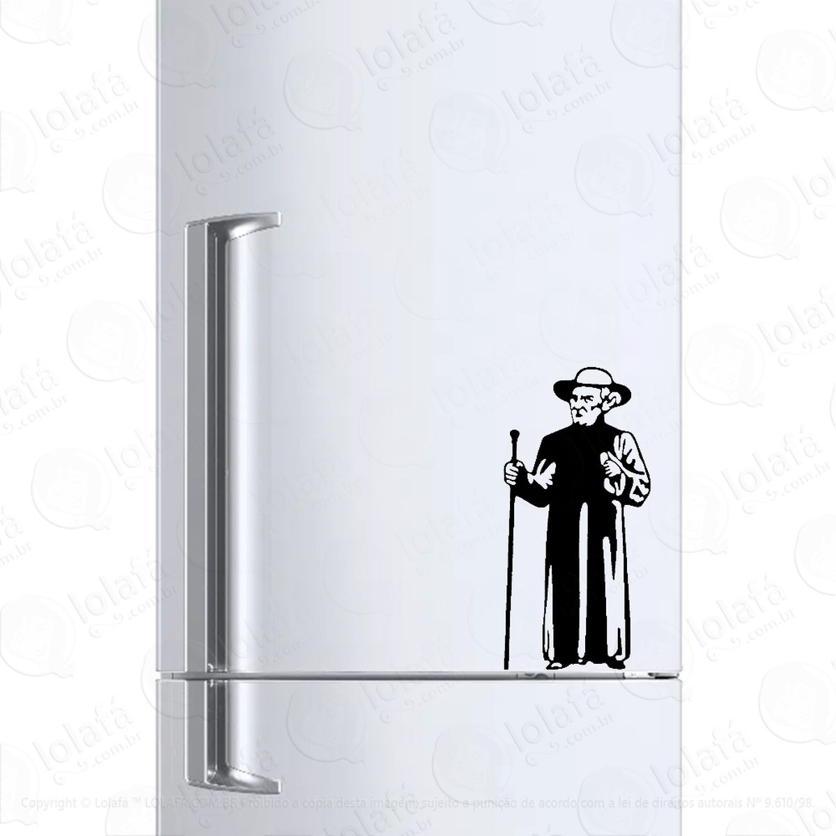 Adesivo Para Geladeira Padre Cicero Padim Mod:1107