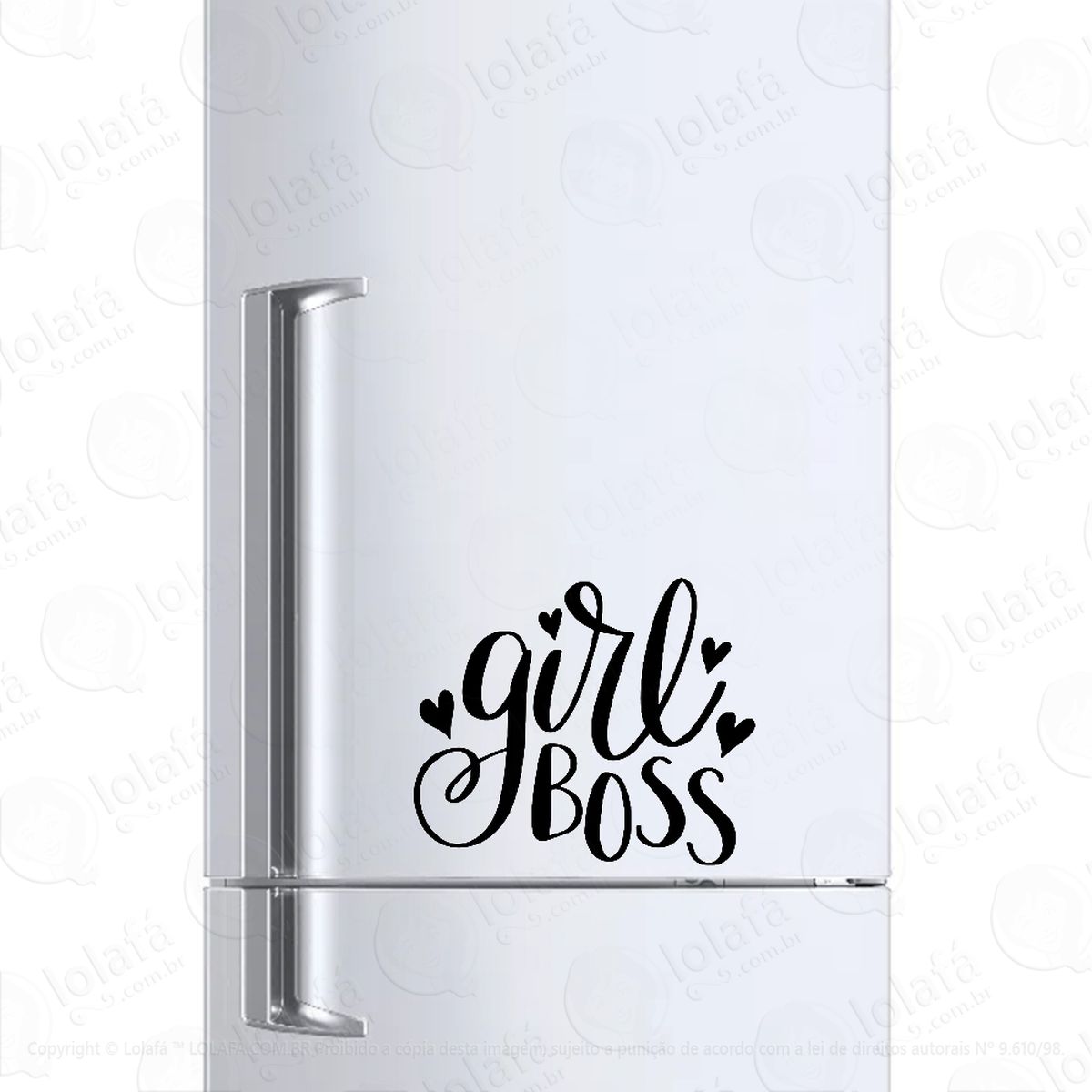 Adesivo Para Geladeira Girl Boss Mod:1150