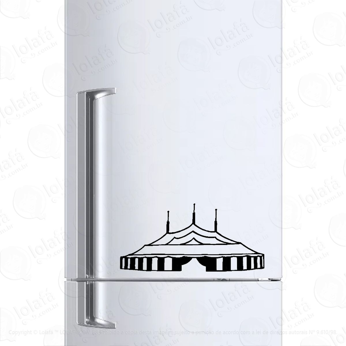 adesivo para geladeira tenda circo mod:1221