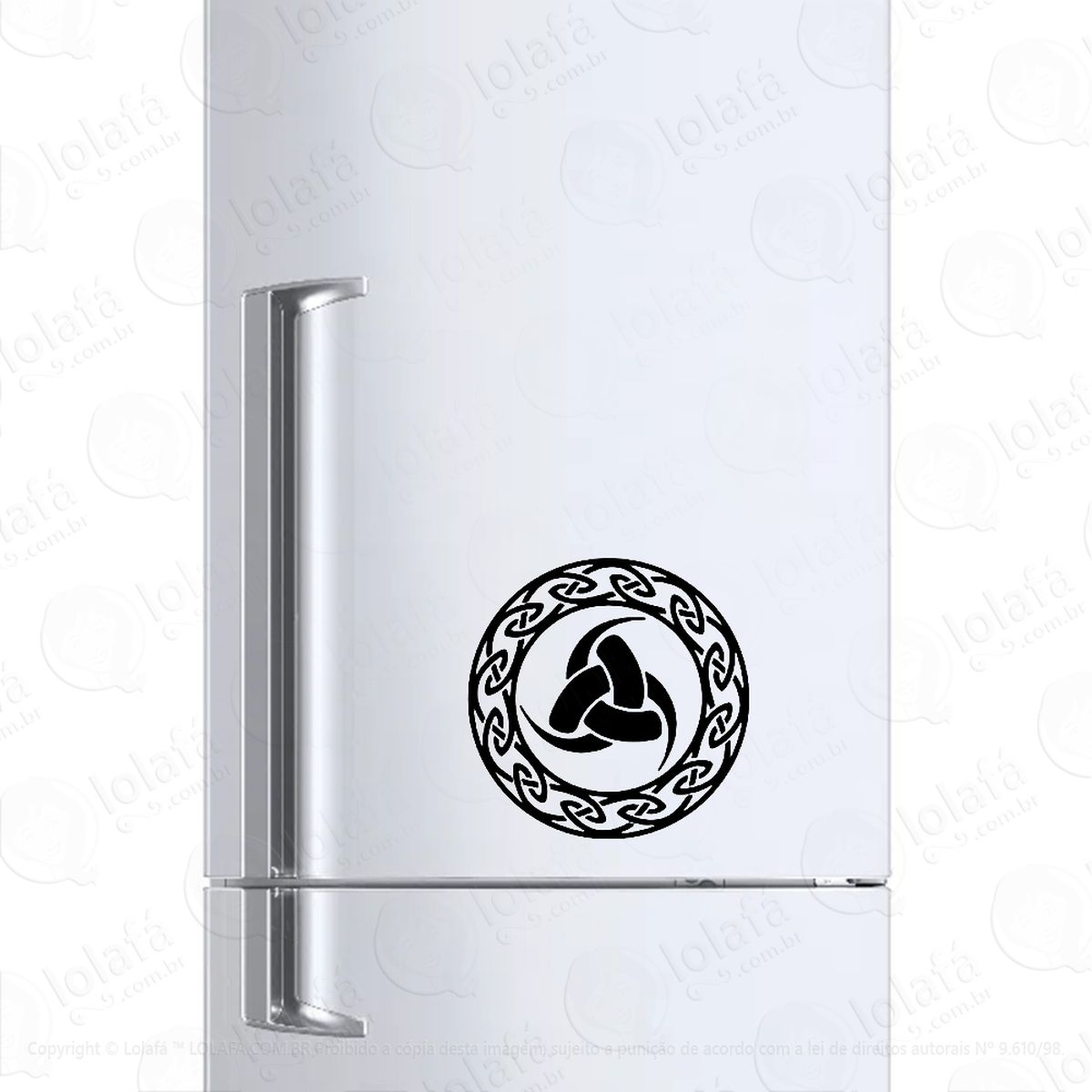 Adesivo Para Geladeira Chifre Tripl Viking Mod:1225